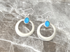 Earrings, Opal Hoop Cab on French Wires - Gloria Sawin  Fine Jewelry 