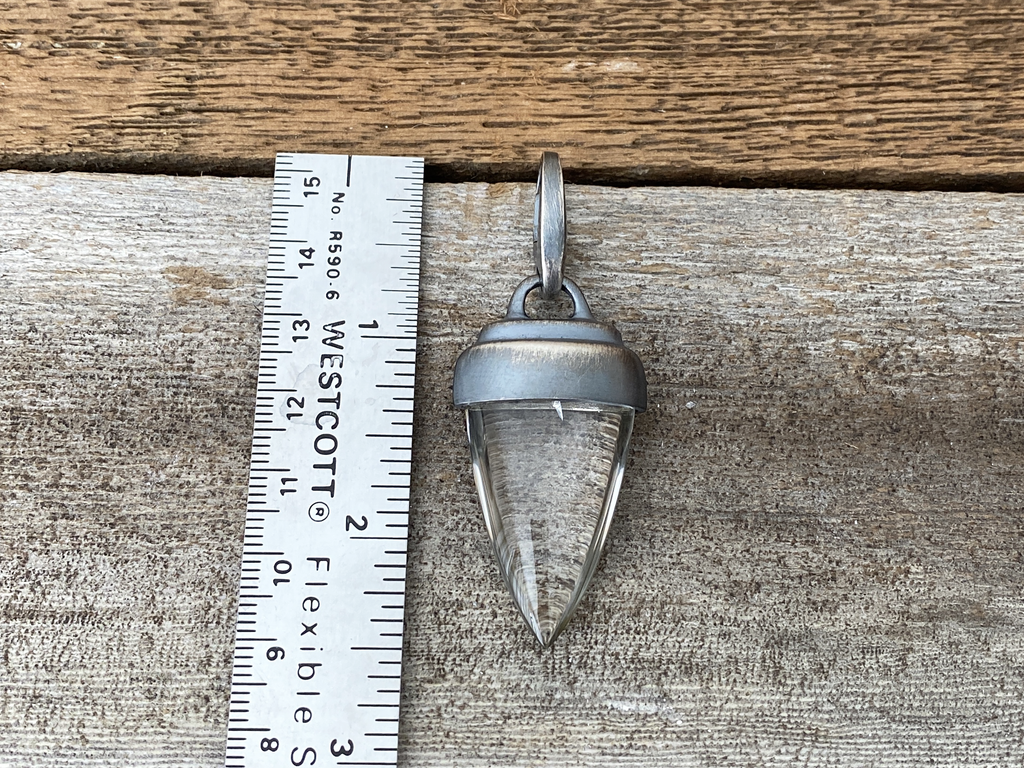 Pendant, Quartz Crystal Point in Sterling - Gloria Sawin  Fine Jewelry 