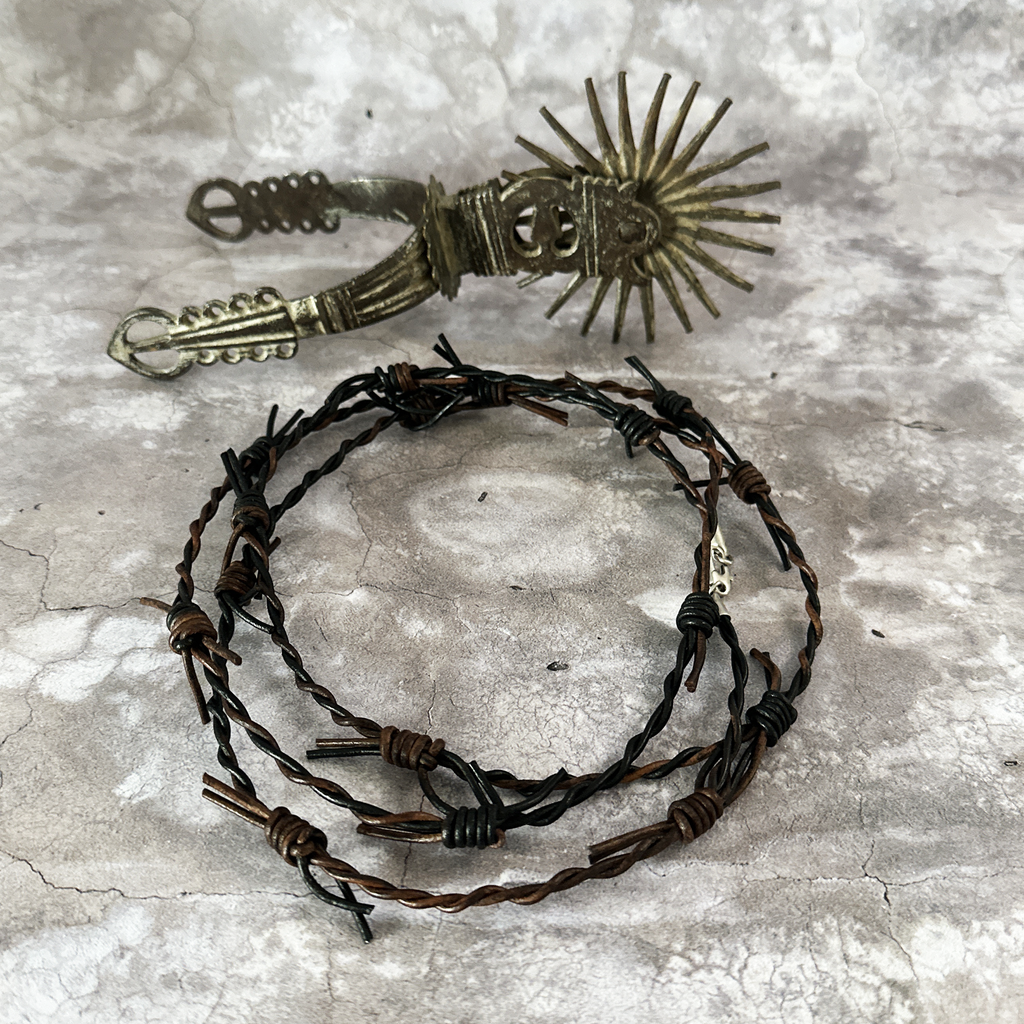 BARBED WIRE Necklace/Bracelet 2 PC Goth Punk Rock Thorn Fashion Jewelry |  eBay