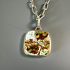 Pendant, Cerrillos Hills Turquoise Square Large in Sterling - Gloria Sawin  Fine Jewelry 
