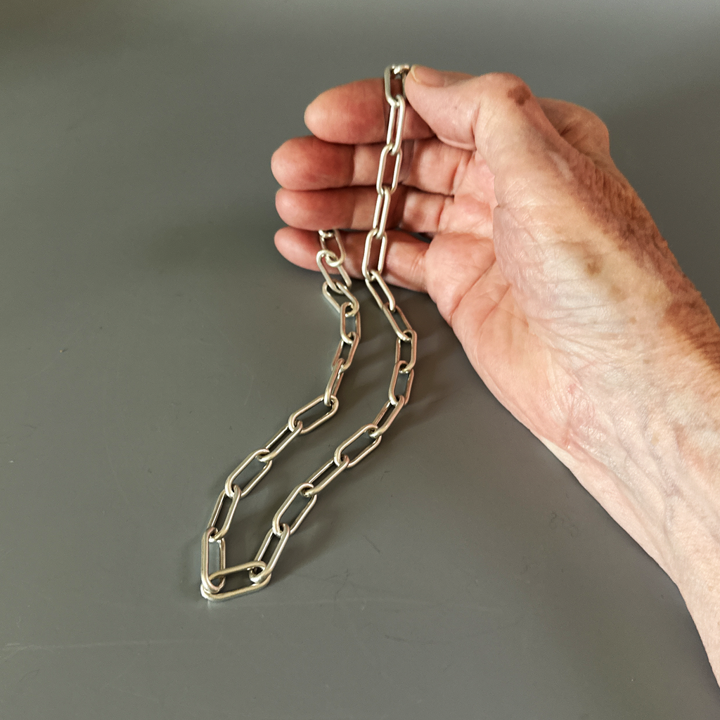 Chains, Heavy Duty PaperClip Sterling - Gloria Sawin  Fine Jewelry 