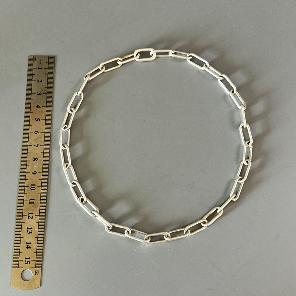 Chains, Heavy Duty PaperClip Sterling - Gloria Sawin  Fine Jewelry 