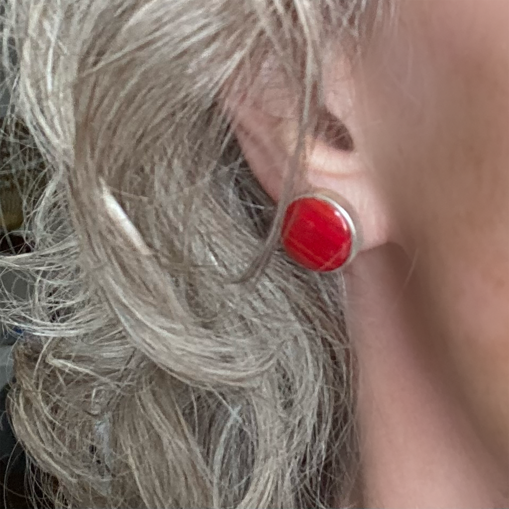 Earrings, Rosarita Studs on Posts - Gloria Sawin  Fine Jewelry 