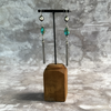 Earrings, Turquoise HandCarved Bead with Tassles - Gloria Sawin  Fine Jewelry 