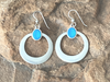 Earrings, Opal Hoop Cab on French Wires - Gloria Sawin  Fine Jewelry 