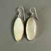 Earrings, Mother of Pearl Oval on Wires - Gloria Sawin  Fine Jewelry 