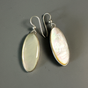 Earrings, Mother of Pearl Oval on Wires - Gloria Sawin  Fine Jewelry 