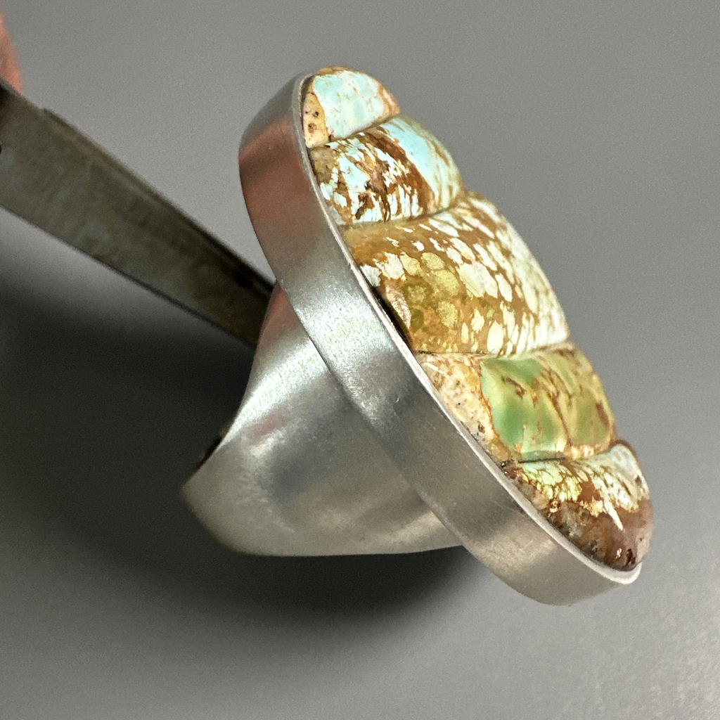 Heavy Duty Rings, Cerrillos Turquoise  Large Oval
