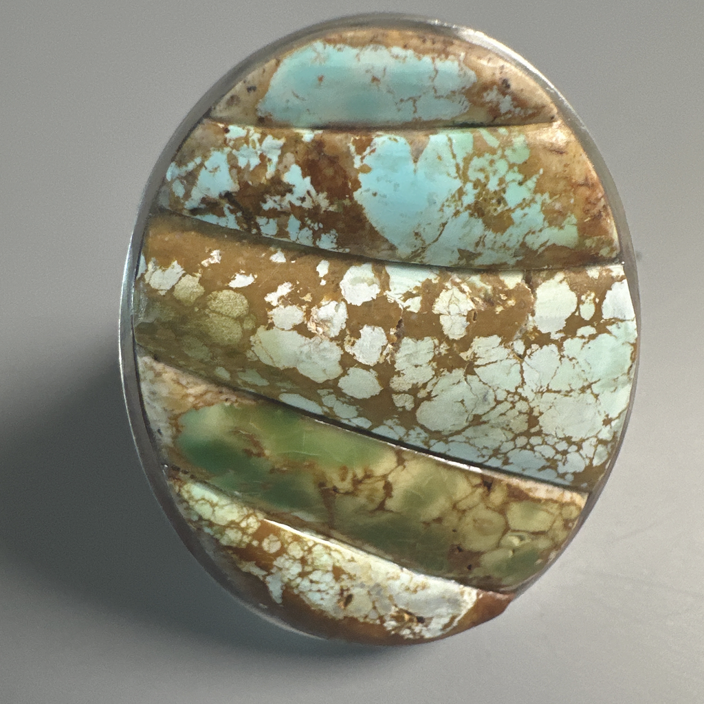 Heavy Duty Rings, Cerrillos Turquoise  Large Oval