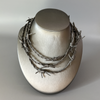 Leather Barbed Wire Silver Necklace/Bracelet Sterling Clasp - Gloria Sawin  Fine Jewelry 