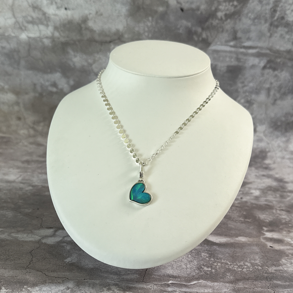 Pendant, Opal Heart Small - Gloria Sawin  Fine Jewelry 