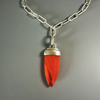 Pendant, Orange Rosarita Spear in Sterling - Gloria Sawin  Fine Jewelry 