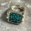 Reversible Rings, Large Style Rosarita-Turquoise - Gloria Sawin  Fine Jewelry 