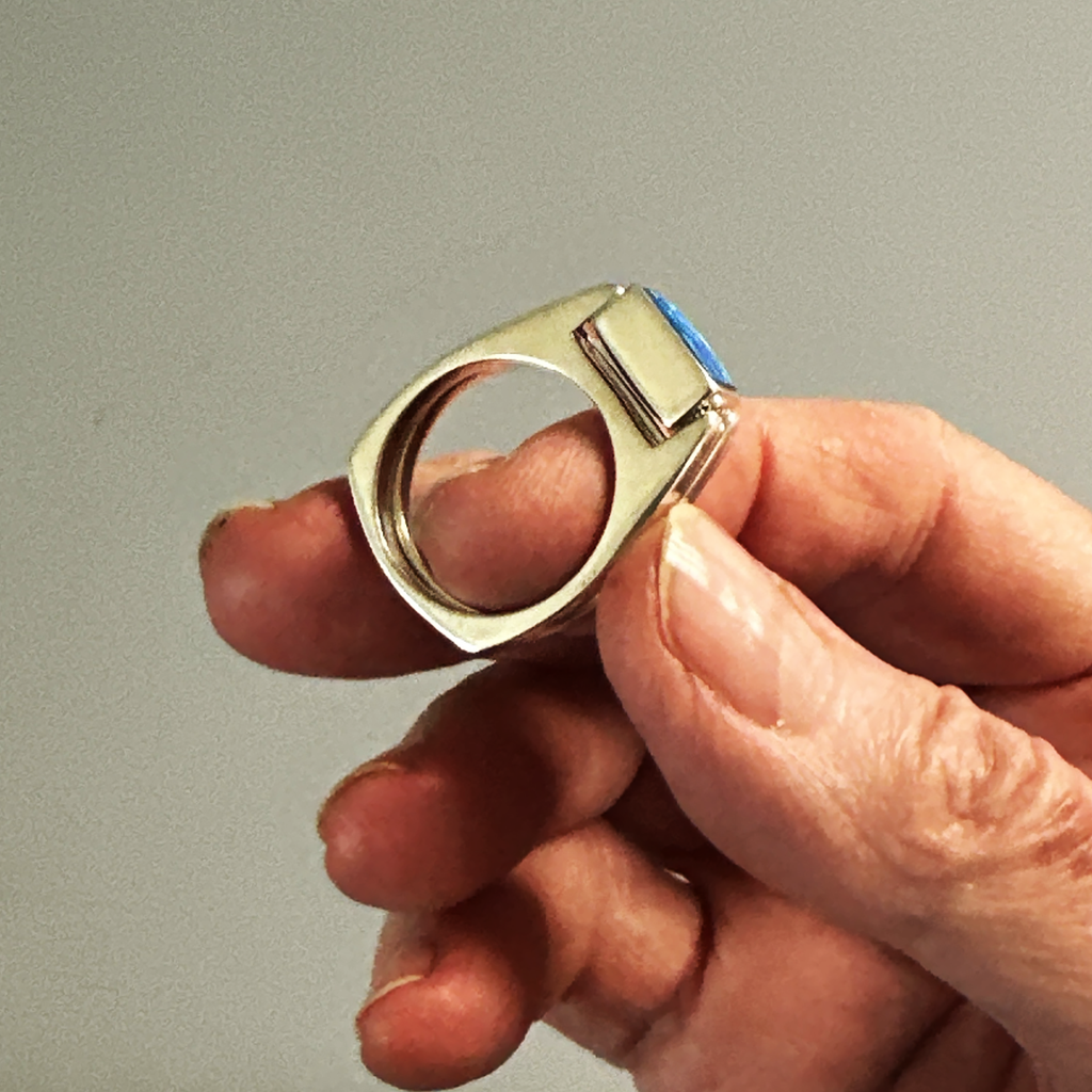 Reversible Rings, Small Rosarita-Opal in Sterling - Gloria Sawin  Fine Jewelry 