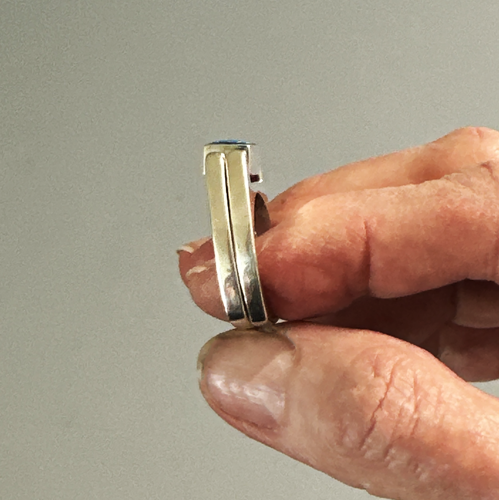Reversible Rings, Small Rosarita-Opal in Sterling - Gloria Sawin  Fine Jewelry 