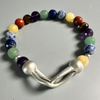 Bracelets,  7 Chakra Beads in Sterling