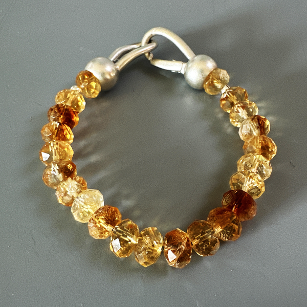 Bracelets, Citrine  Beads in Sterling - Gloria Sawin  Fine Jewelry 