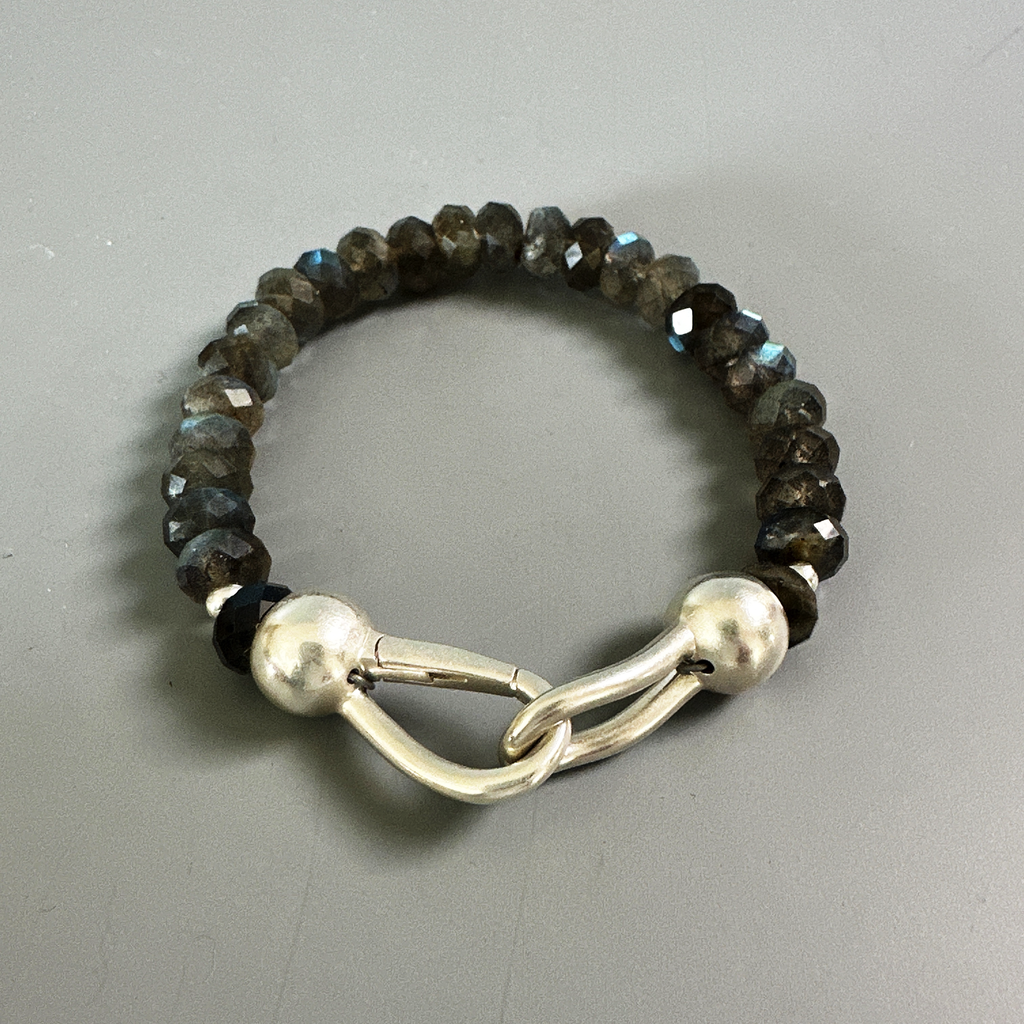 Bracelets, Labradorite Beads in Sterling - Gloria Sawin  Fine Jewelry 