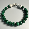 Bracelets, Malachite Beads in Sterling