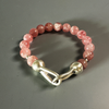 Bracelets, Madagascar Rose Quartz Beads in Sterling - Gloria Sawin  Fine Jewelry 