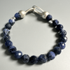 Bracelets, Faceted Sodalite Beads in Sterling