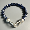 Bracelets, Faceted Sodalite Beads in Sterling
