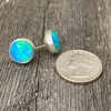 Earrings, Opal Studs in Sterling - Gloria Sawin  Fine Jewelry 