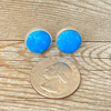 Earrings, Turquoise Studs in Sterling