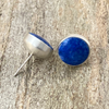 Earrings, Lapis Studs on Posts - Gloria Sawin  Fine Jewelry 