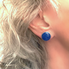 Earrings, Lapis Studs on Posts - Gloria Sawin  Fine Jewelry 
