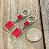 Earring, Rosarita Rectangles on Hoops - Gloria Sawin  Fine Jewelry 