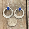 Earring, Lapis Hoop on Sterling Wires - Gloria Sawin  Fine Jewelry 