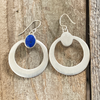 Earring, Lapis Hoop on Sterling Wires - Gloria Sawin  Fine Jewelry 