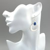 Earring, Lapis Hoop on Sterling Wires - Gloria Sawin  Fine Jewelry 