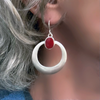Earring, Rosarita Hoop Cab on Sterling Wires - Gloria Sawin  Fine Jewelry 