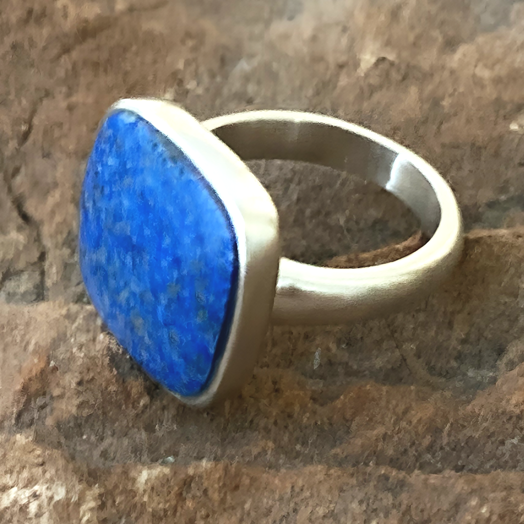 Heavy Duty Rings, Denim Lapis - Gloria Sawin  Fine Jewelry 