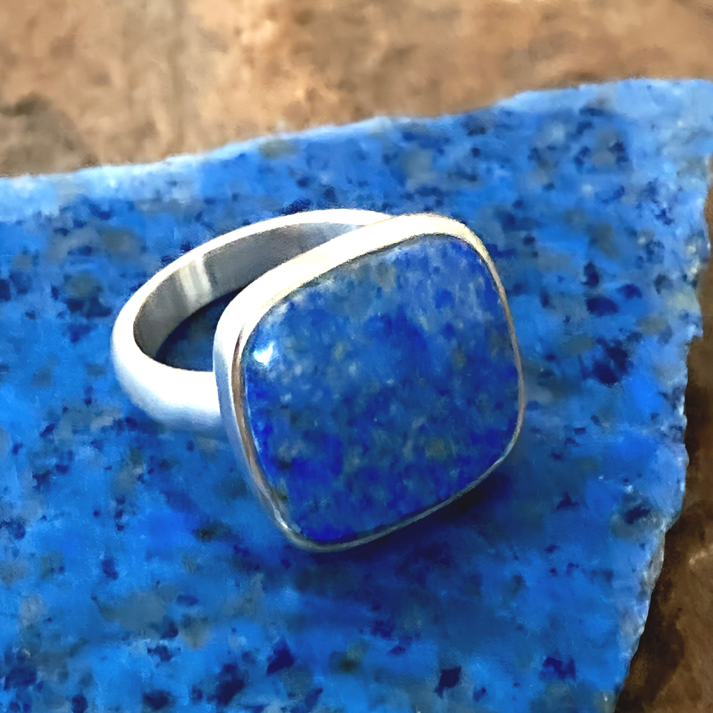 Heavy Duty Rings, Denim Lapis - Gloria Sawin  Fine Jewelry 