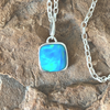 Pendants, Opal Square in Sterling - Gloria Sawin  Fine Jewelry 